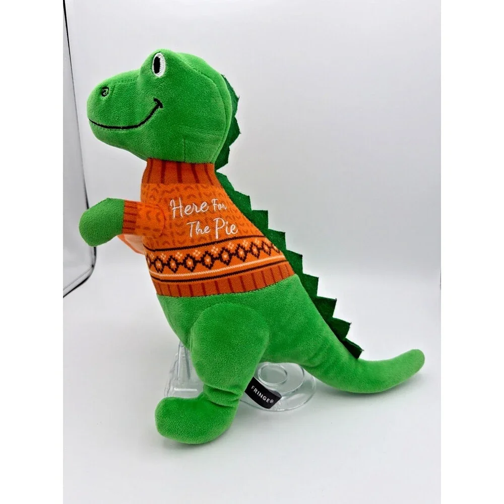 Fringe Dog Toy Dino Plush Here For The Pie Squeaker Crinkle 11